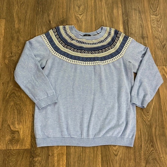 Talbots Sweaters - Talbots women's size XL  crew neck medium weight knit sweater blue